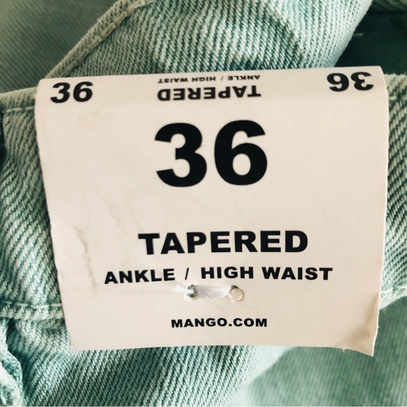 NEW Mango Tapered Ankle High Waist Jeans - Picture 6 of 7